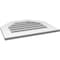 Ekena Millwork Octagonal Top Surface Mount PVC Gable Vent: Functional, w/ 3-1/2"W x 1"P Standard Frame, 24"W x 20"H GVPOT24X2001SF - alternate 3